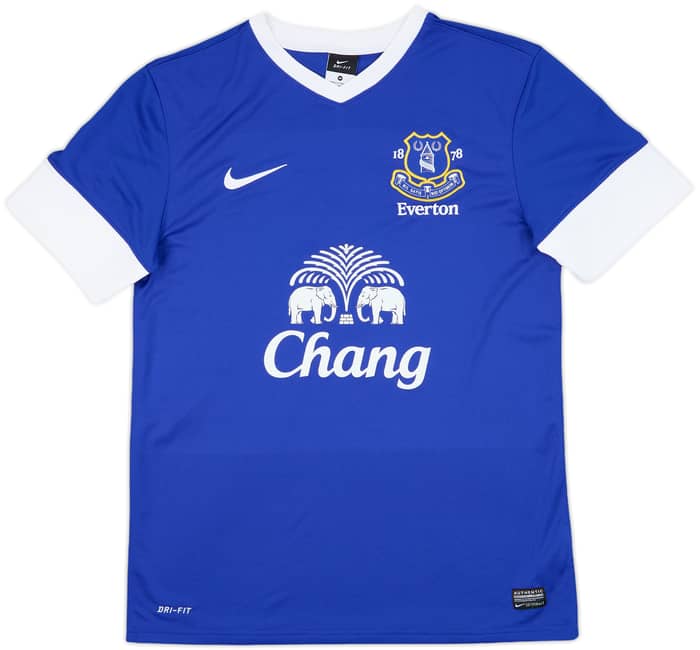 2012-13 Everton Signed Home Shirt Jelavic #7 - 8/10 - (M)