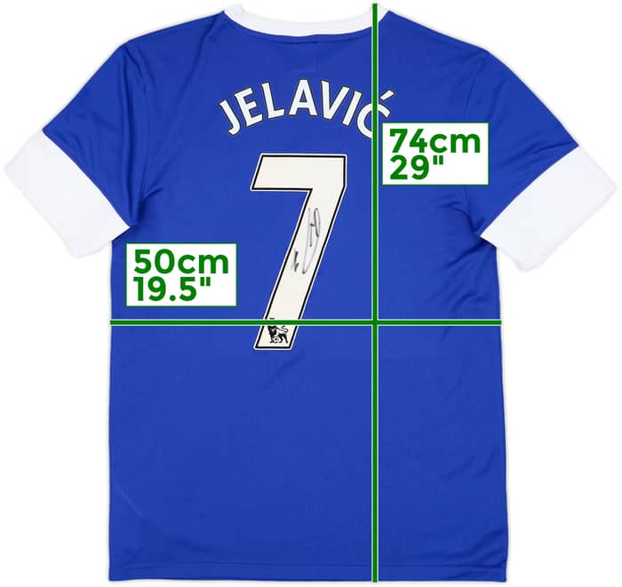 2012-13 Everton Signed Home Shirt Jelavic #7 - 8/10 - (M)