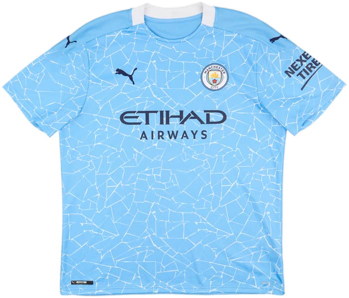 2020-21 Manchester City Home Shirt De Bruyne #17 - 8/10 - (XL)
