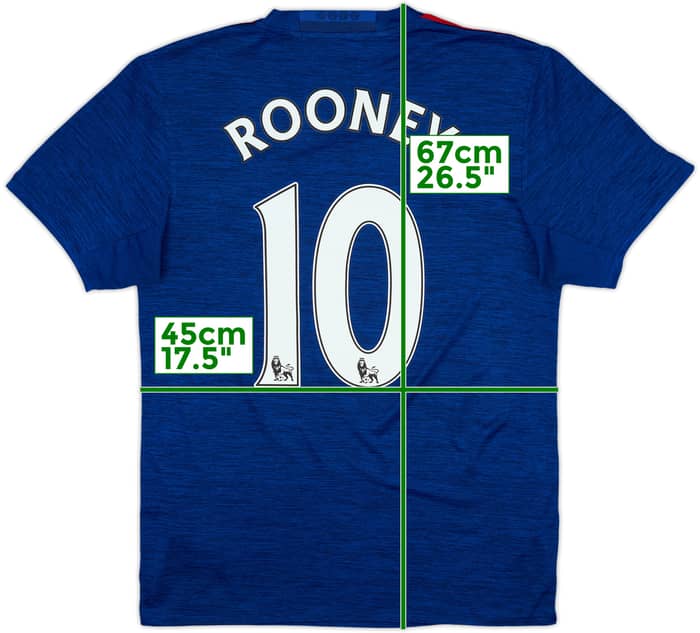 2016-17 Manchester United Away Shirt Rooney #10 - 6/10 - (S)