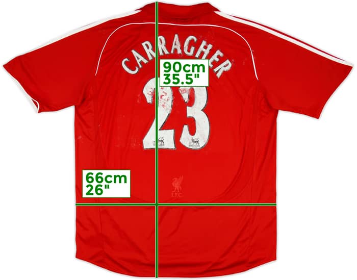 2006-08 Liverpool Home Shirt Carragher #23 - 4/10 - (XXL)