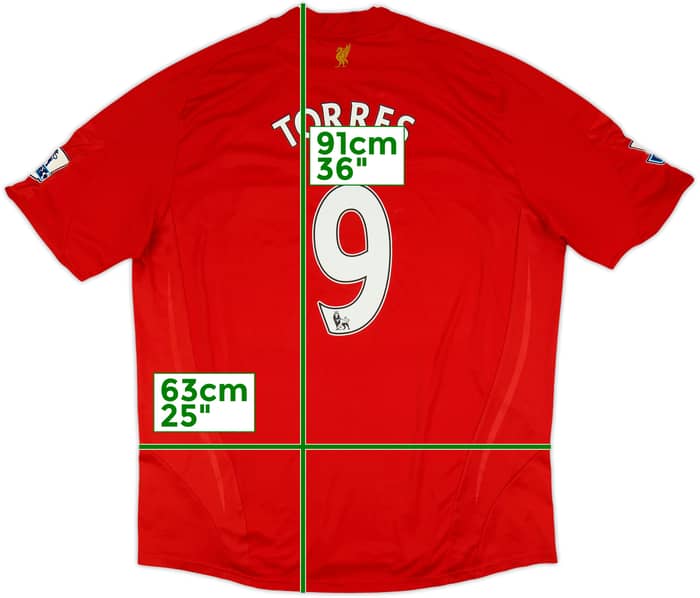 2008-10 Liverpool Home Shirt Torres #9 - 7/10 - (XXL)