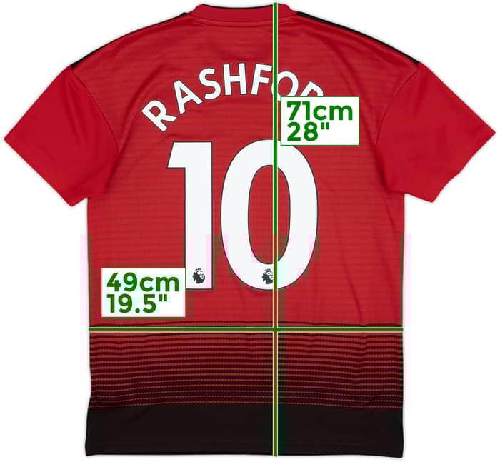 2018-19 Manchester United Home Shirt Rashford #10 - 10/10 - (S)