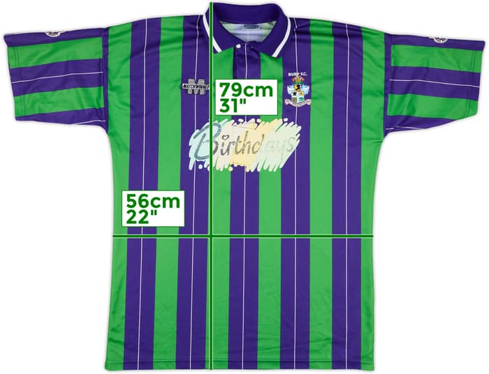 1994-95 Bury Match Issue Away Shirt #15