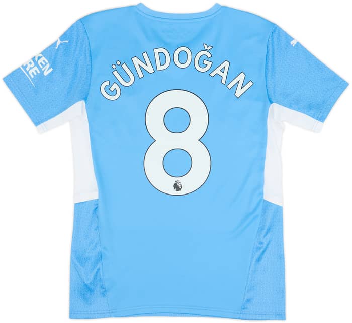 2021-22 Manchester City Home Shirt Gundogan #8 - 10/10 - (S)
