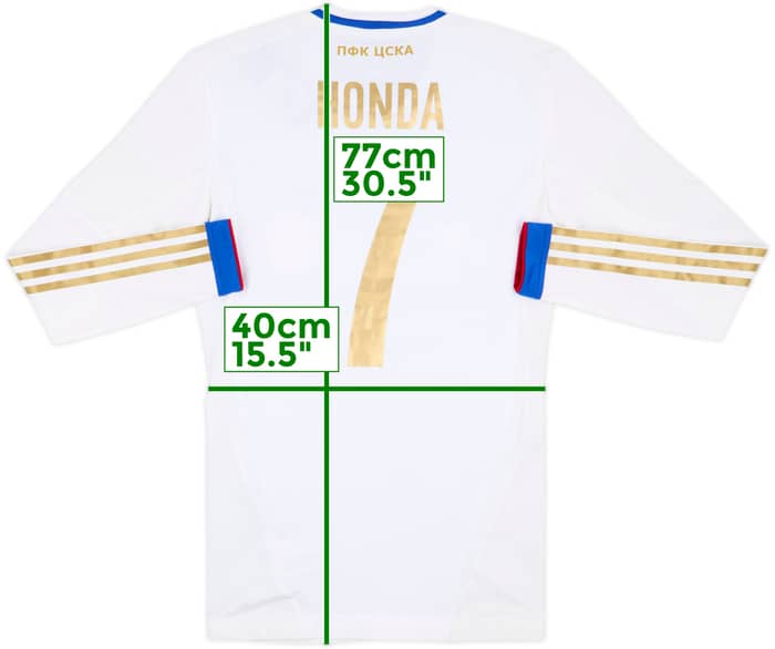 2012 CSKA Moscow Player Issue TechFit Home L/S Shirt Honda #7 (S)