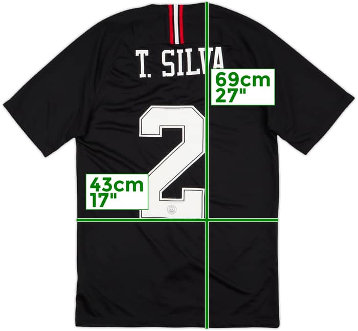 2018-19 Paris Saint-Germain Third/Home Shirt T.Silva #2 - 8/10 - (S)