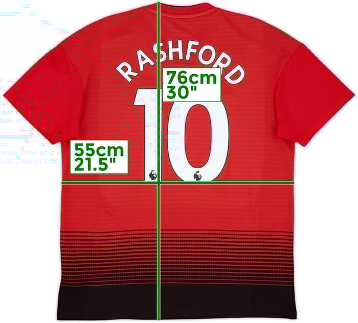 2018-19 Manchester United Home Shirt Rashford #10 - 8/10 - (L)