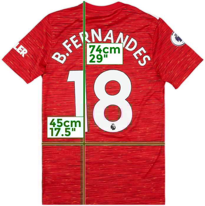 2020-21 Manchester United Home Shirt B. Fernandes #18 - 7/10 - (S)