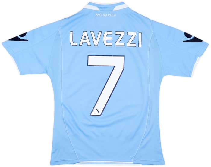 2009-10 Napoli Home Shirt Lavezzi #7 - 8/10 - (S)