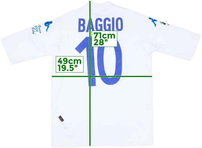 2003-04 Brescia Special 'Grazie Roby' Away Shirt Baggio #10 - 7/10 - (S)