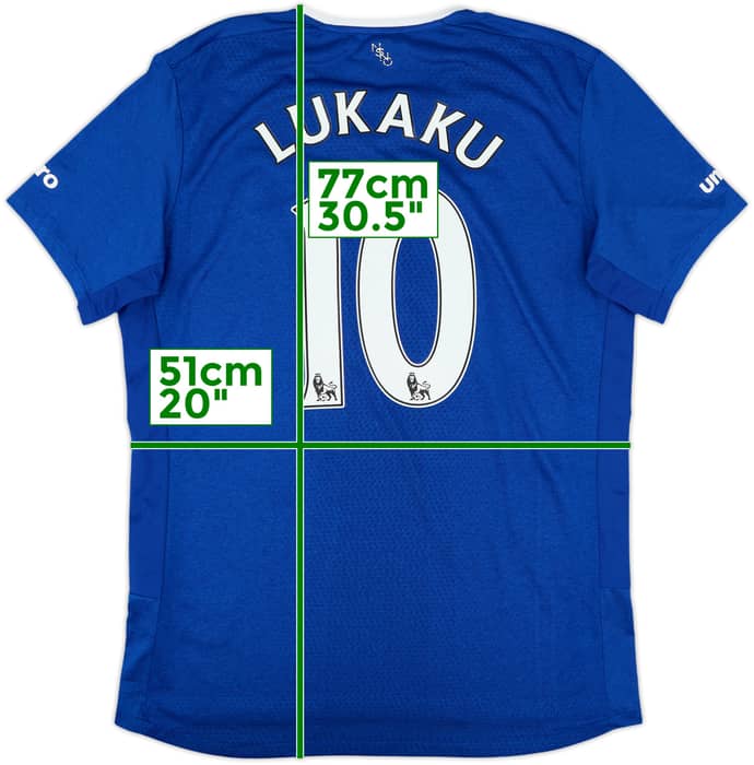 2015-16 Everton Home Shirt Lukaku #10 - 7/10 - (L)