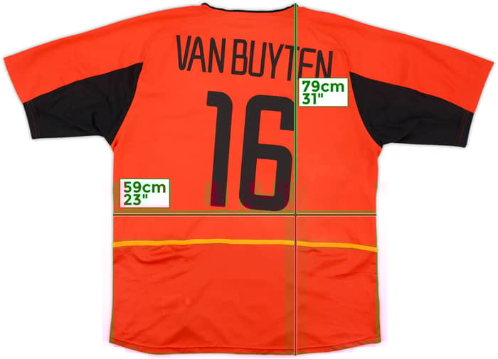 2002-04 Belgium Home Shirt Van Buyten #16 - 8/10 - (XL)