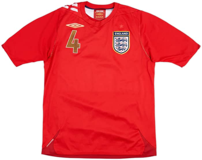 2006-08 England Away Shirt Gerrard #4 - 5/10 - (S)