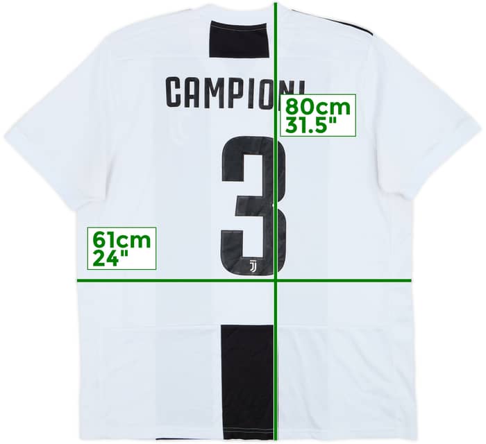 2018-19 Juventus Home Shirt Campioni #3 - 9/10 - (XL)