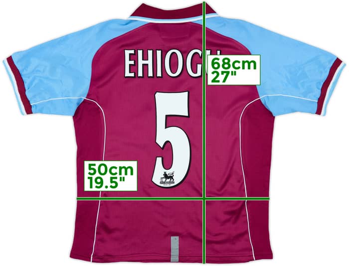 2000-01 Aston Villa Home Shirt Ehiogu #5 - 8/10 - (S)