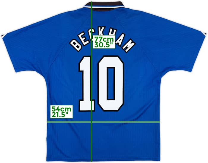 1996-98 Manchester United Third Shirt Beckham #10 - 9/10 - (L)