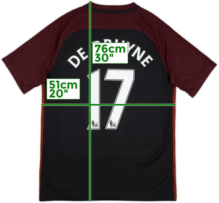 2016-17 Manchester City Away Shirt De Bruyne #17 - 10/10 - (M)