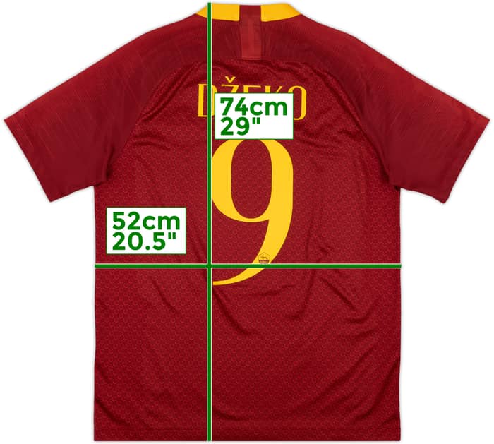 2018-19 Roma Home Shirt Dzeko #9 - 9/10 - (M)