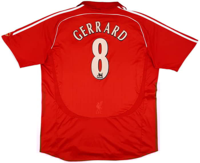 2006-08 Liverpool Home Shirt Gerrard #8 - 6/10 - (XXL)