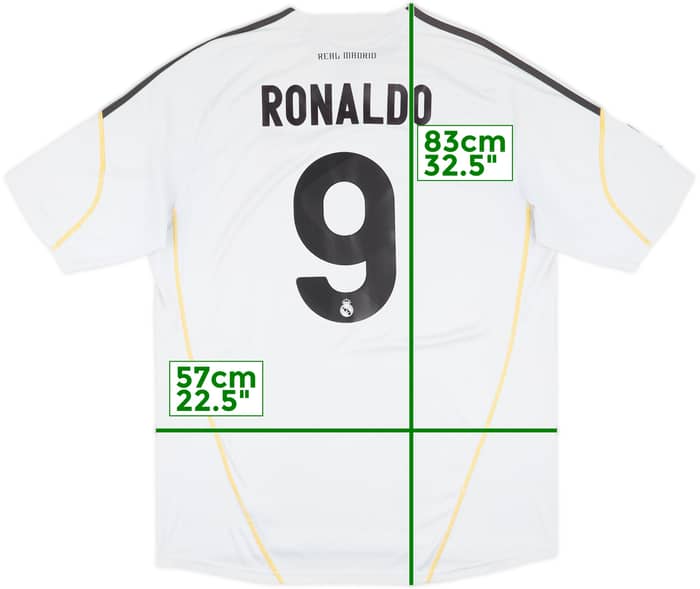 2009-10 Real Madrid Home Shirt Ronaldo #9 - 6/10 - (XL)