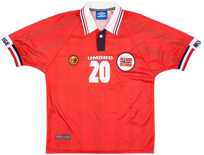 1998-00 Norway Home Shirt Solskjaer #20 - 10/10 - (Y)
