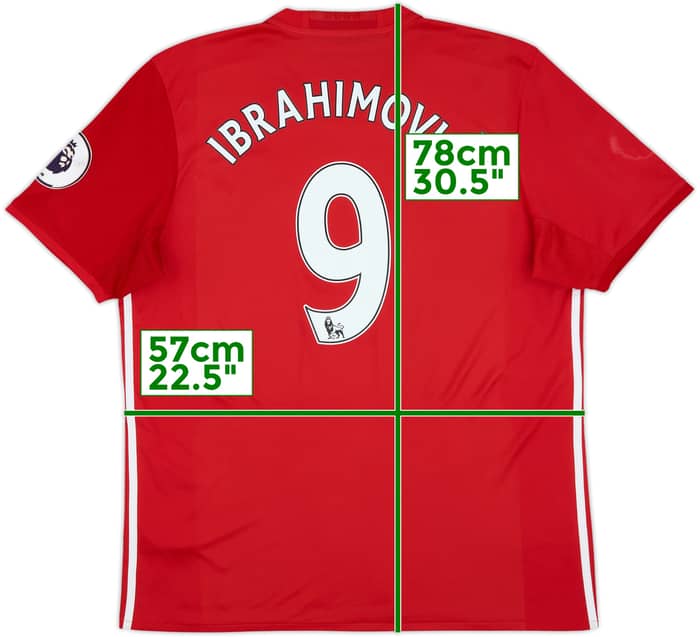 2016-17 Manchester United Home Shirt Ibrahimovic #9 - 5/10 - (XL)