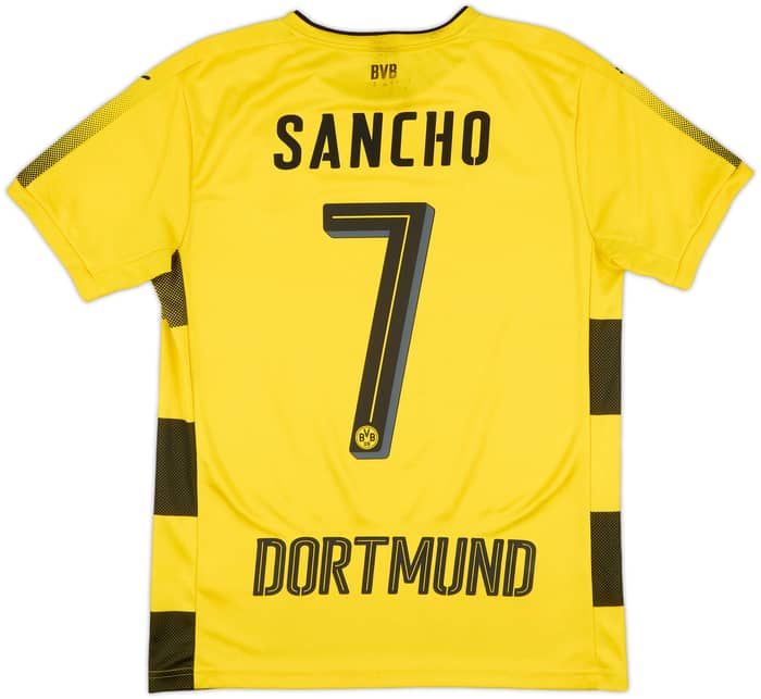2017-18 Borussia Dortmund Home Shirt Sancho #7 - 6/10 - (S)