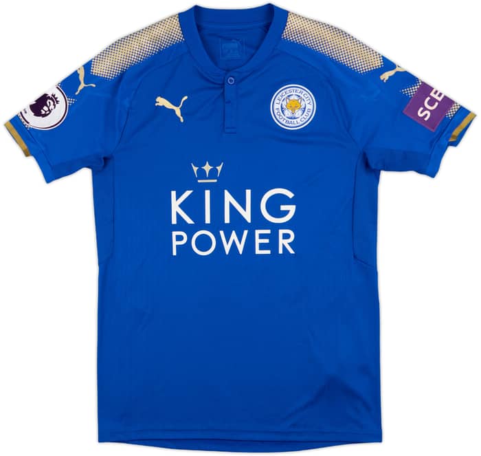 2017-18 Leicester Home Shirt Vardy #9 - 9/10 - (S)
