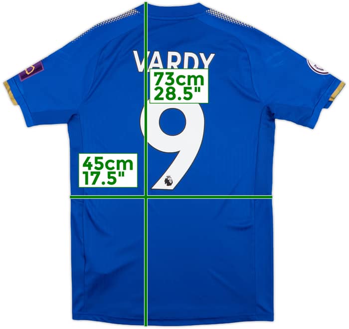 2017-18 Leicester Home Shirt Vardy #9 - 9/10 - (S)