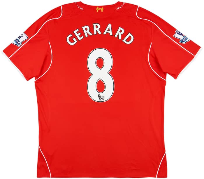 2014-15 Liverpool Home Shirt Gerrard #8 - 5/10 - (XXL)