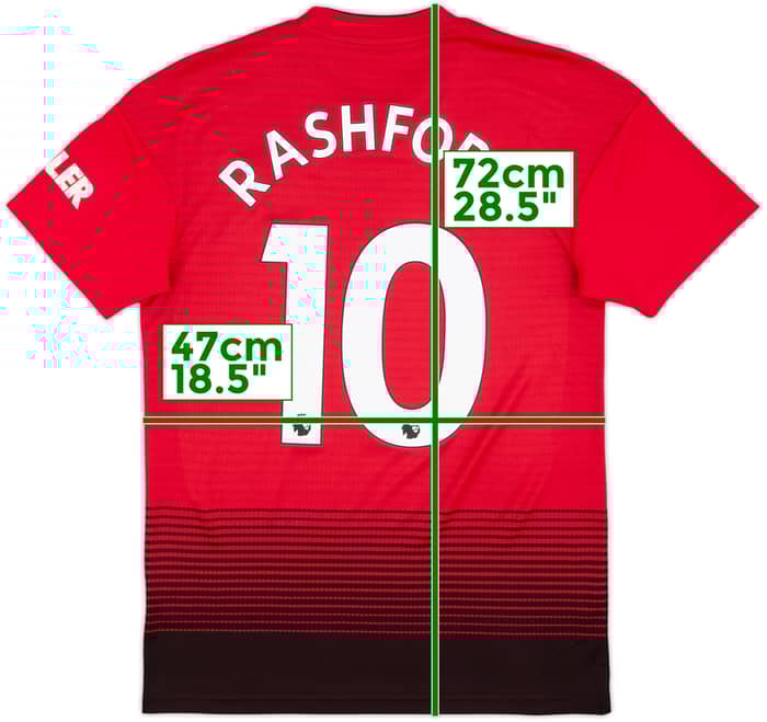 2018-19 Manchester United Home Shirt Rashford #10 - 9/10 - (S)