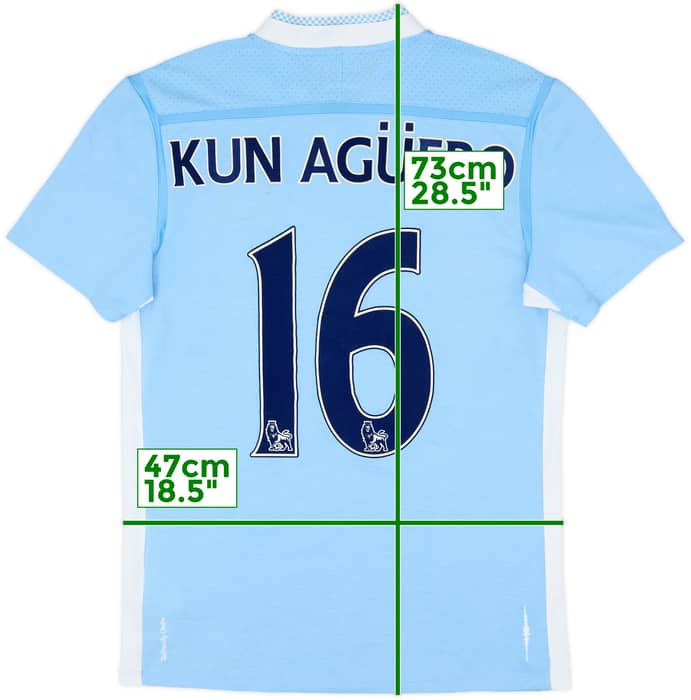 2011-12 Manchester City Home Shirt Kun Aguero #16 - 5/10 - (M)