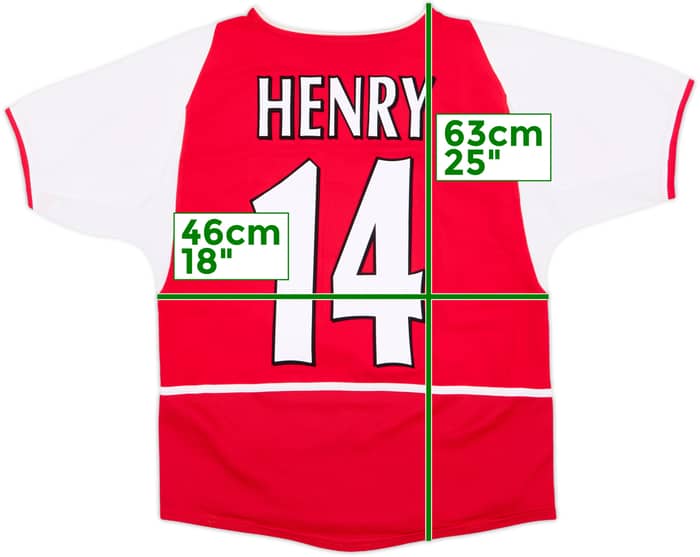 2002-04 Arsenal Home Shirt Henry #14 - 8/10 - (L.Boys)
