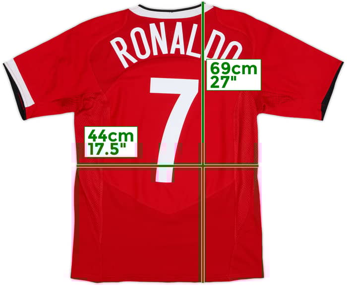 2004-06 Manchester United Home Shirt Ronaldo #7 - 10/10 - (XL.Boys)