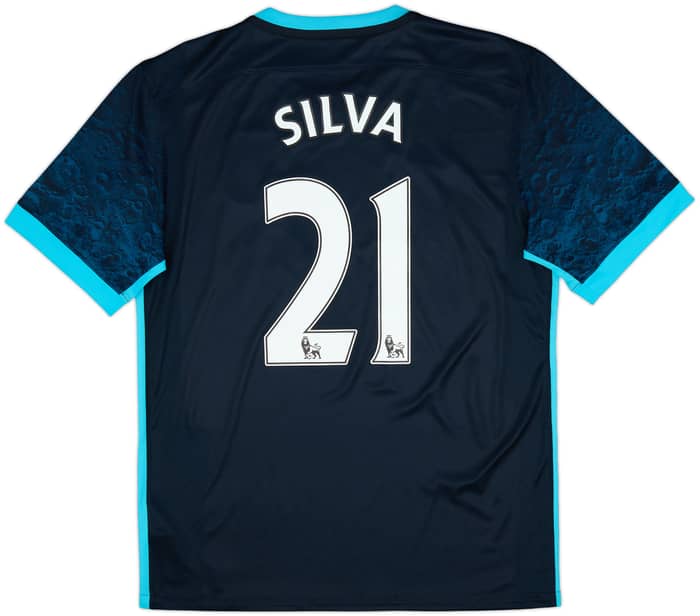 2015-16 Manchester City Away Shirt Silva #21 - 8/10 - (M)