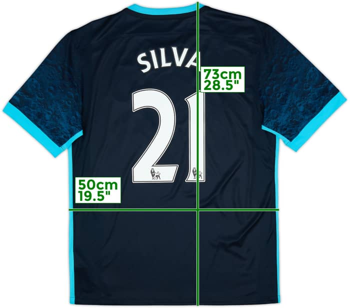 2015-16 Manchester City Away Shirt Silva #21 - 8/10 - (M)