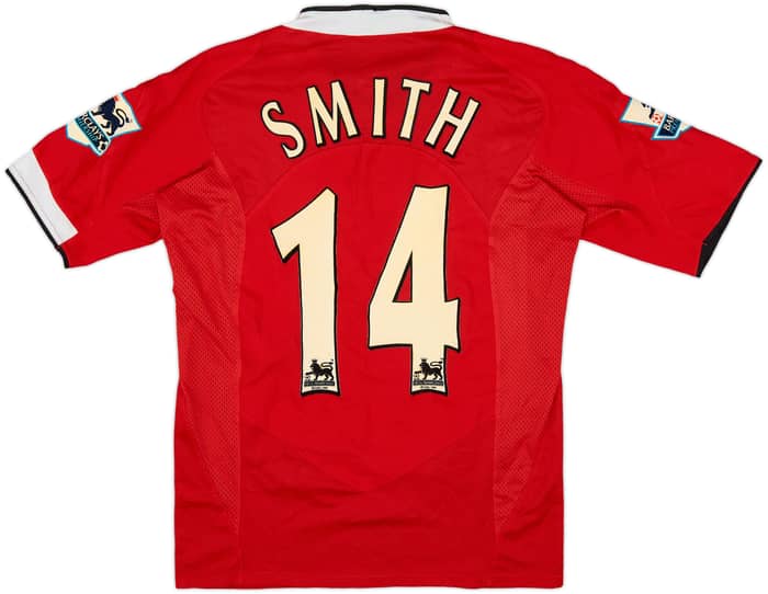 2004-06 Manchester United Home Shirt Smith #14 - 6/10 - (S)