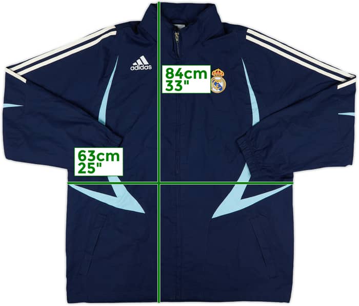 2007-08 Real Madrid adidas Hooded Rain Jacket - 8/10 - (L)