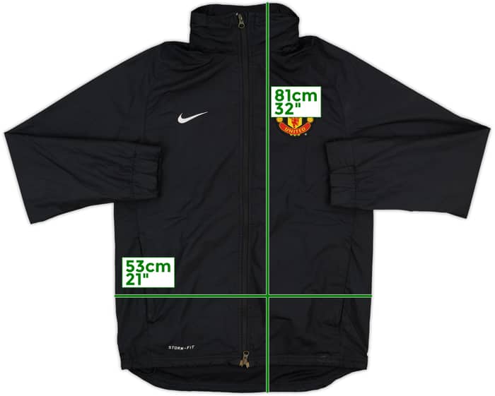 2011-12 Manchester United Nike Hooded Rain Jacket - 8/10 - (S)