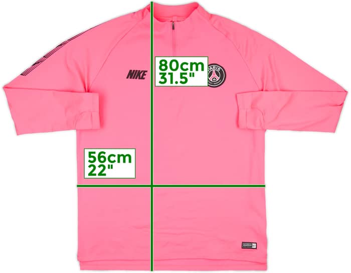 2019-20 Paris Saint-Germain Nike 1/4 Zip Training Top - 8/10 - (XL)