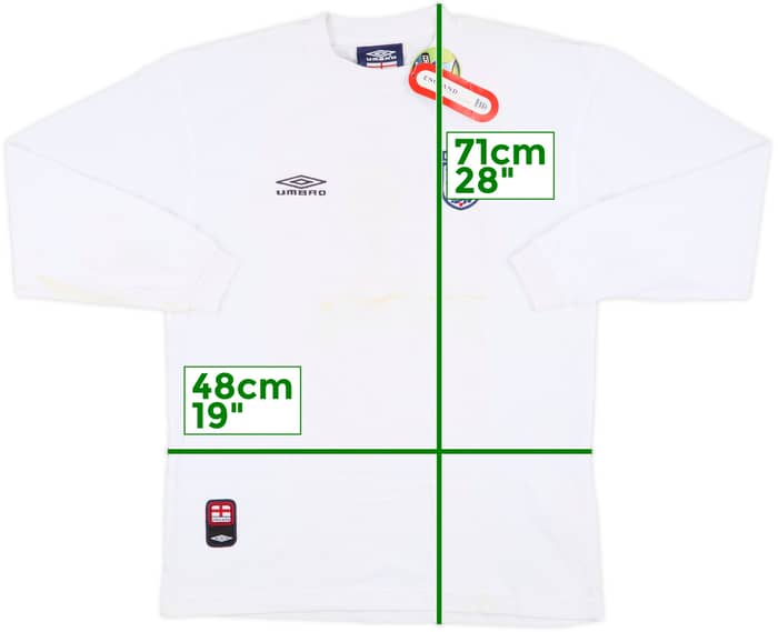 2000s England Umbro Cotton L/S Tee (S)