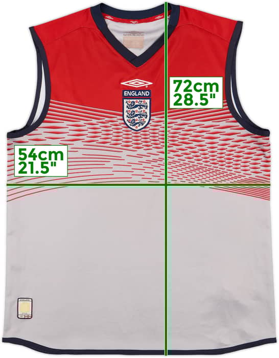 2002-04 England Umbro Training Vest - 9/10 - (L)