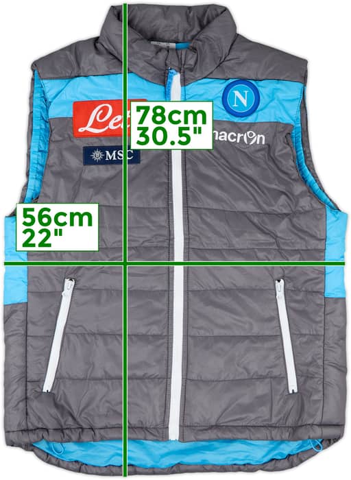 2014-15 Napoli Macron Padded Gilet - 8/10 - (L)