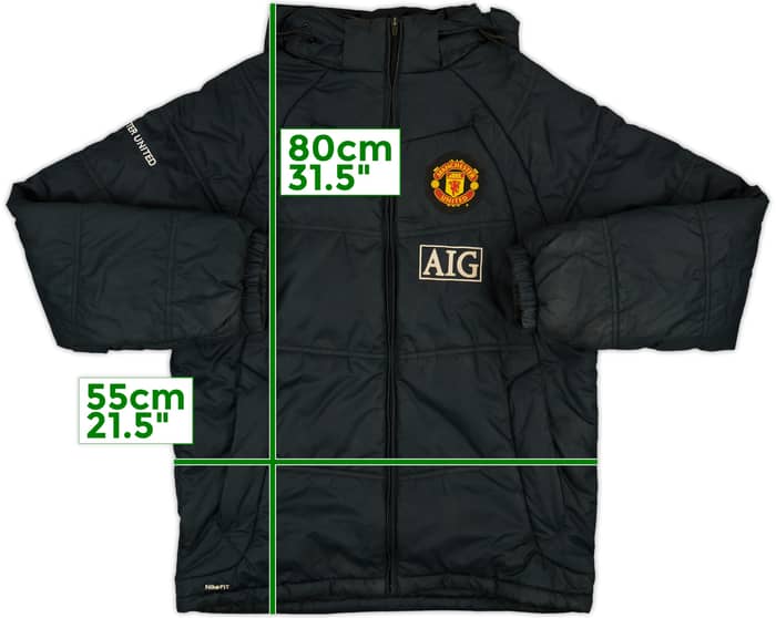 2008-09 Manchester United Nike Padded Bench Coat - 7/10 - (M)