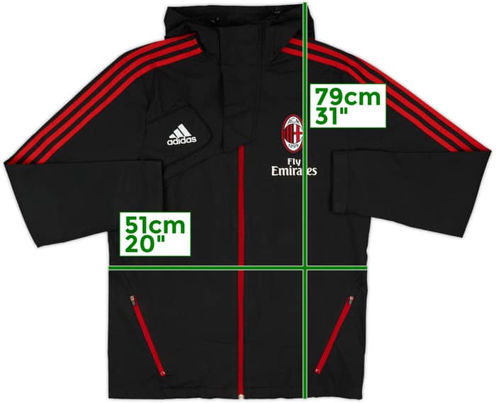 2012-13 AC Milan adidas Hooded Track Jacket - 7/10 - (M)