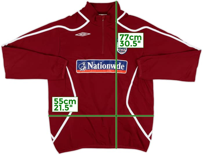 2007-09 England Umbro 1/4 Zip Drill Top - 8/10 - (L)