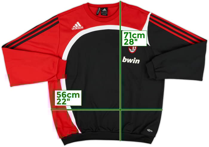 2007-08 AC Milan adidas Sweat Top - 8/10 - (L)