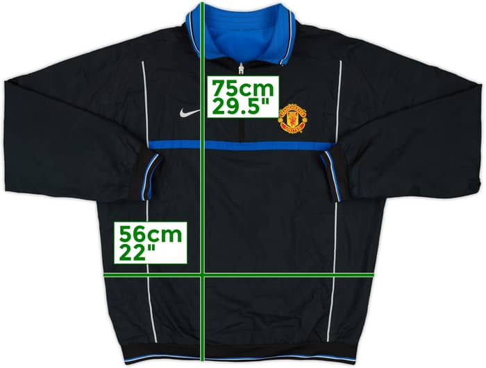 2002-03 Manchester United Nike Reversible 1/4 Zip Drill Top - 5/10 - (XL)