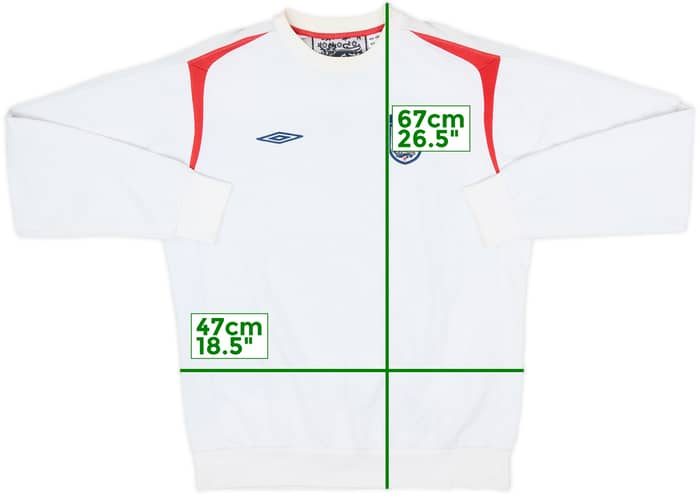 2005-07 England Umbro Sweat Top - 6/10 - (S)
